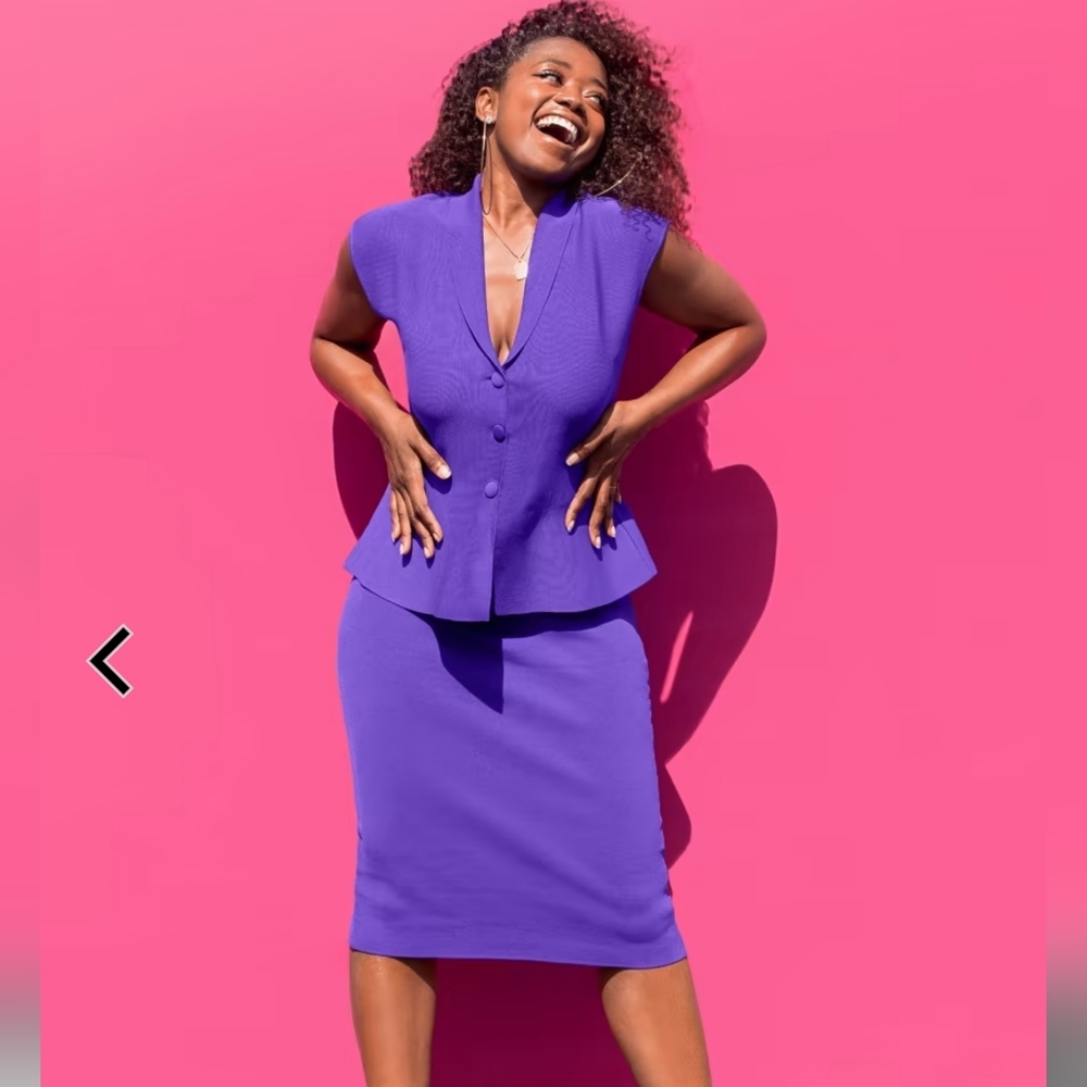 New York and company purple skirt set